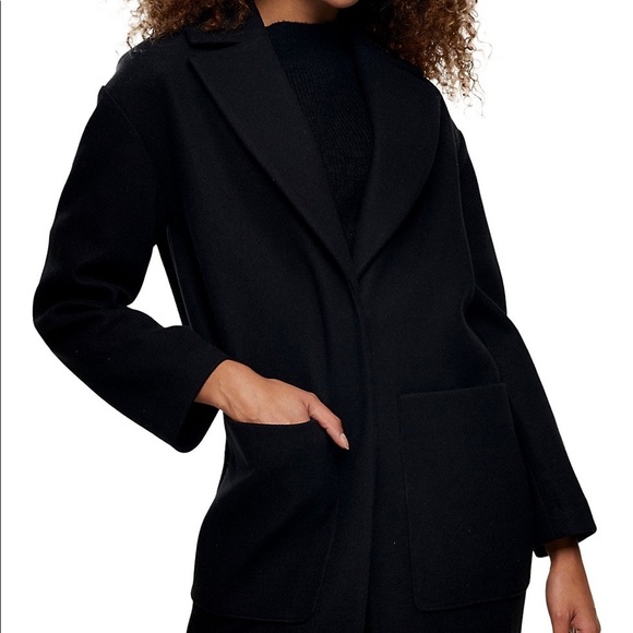 TOPSHOP Single Breasted Coat - Picture 3 of 10
